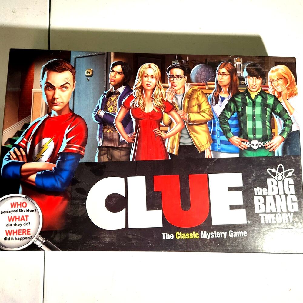 Big Bang Theory Edition CLUE  Board Game Complete 2013 ages 8+ Mystery Game